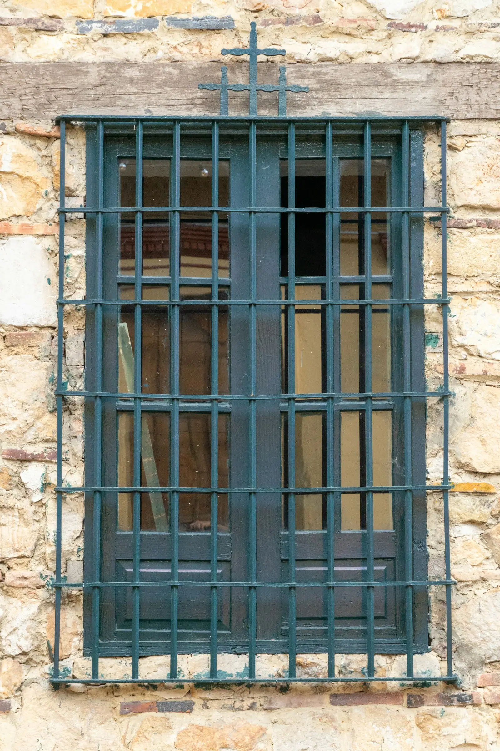 Caged, blocked view
