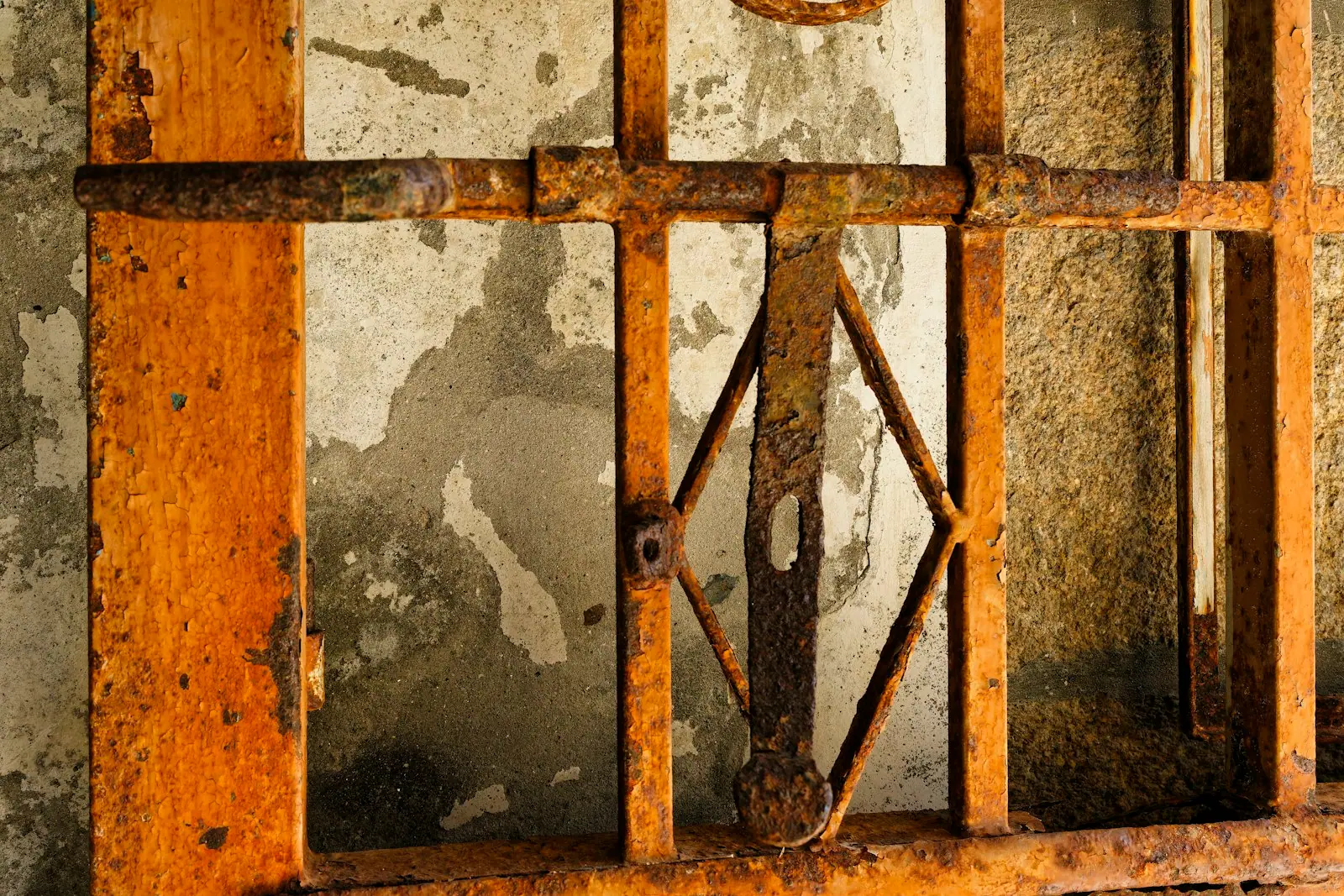 Rusty iron grills