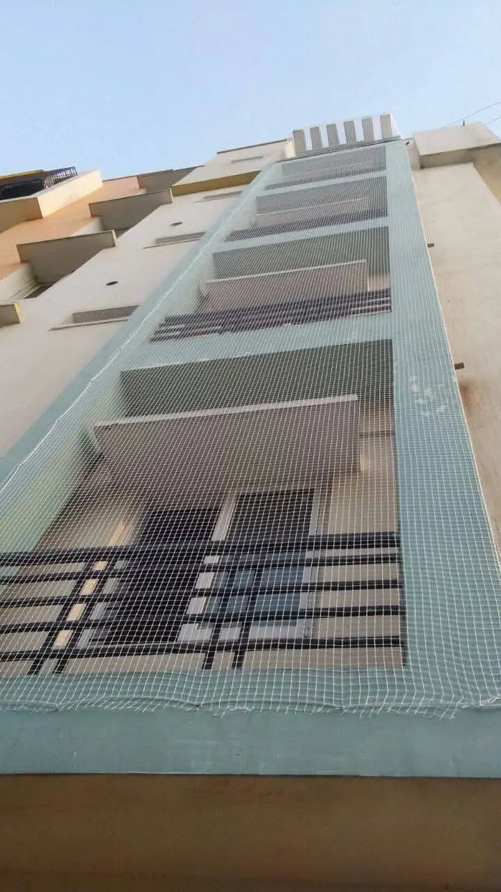Safety net over building openings in Chennai
