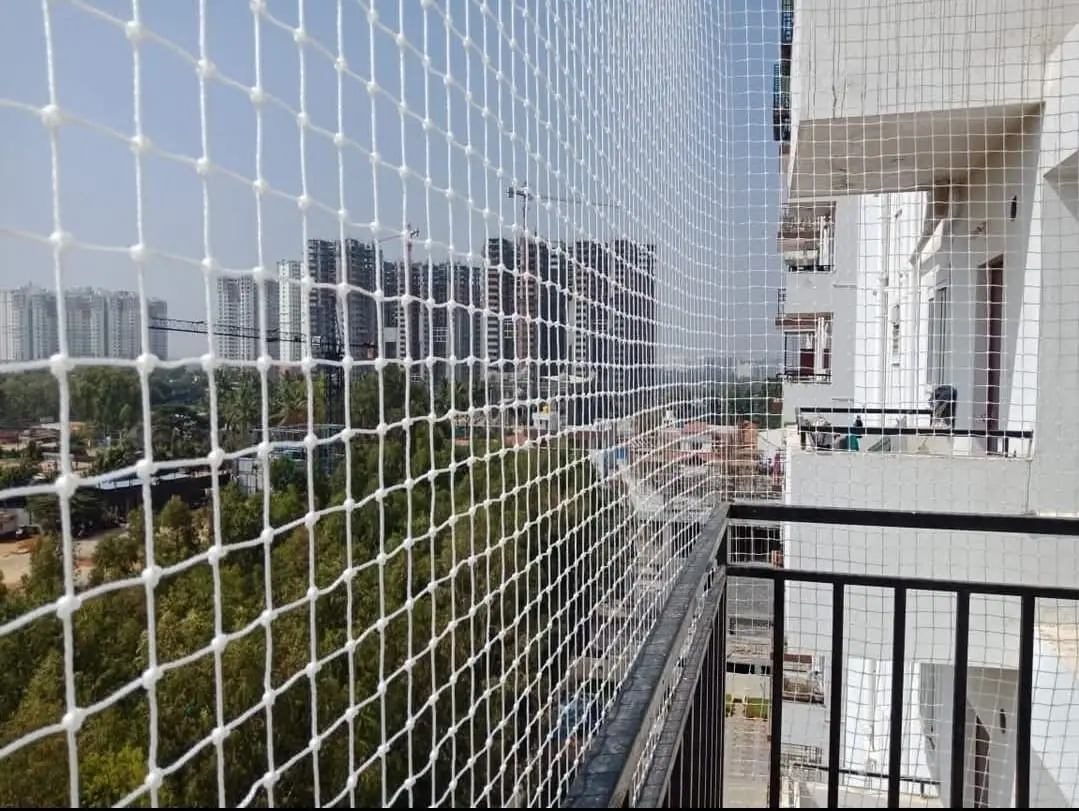 Balcony safety net with city view in Chennai